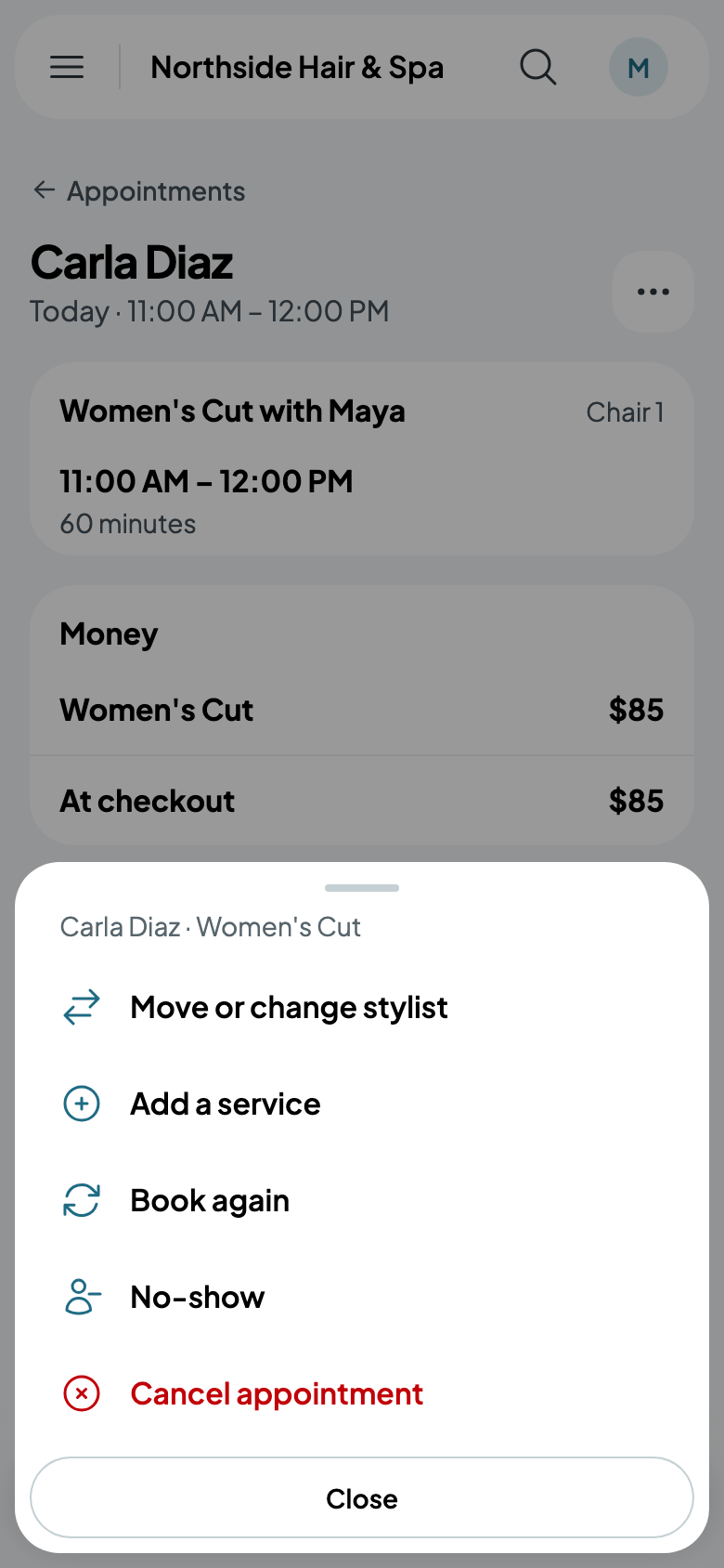 More, on Carla's women's cut