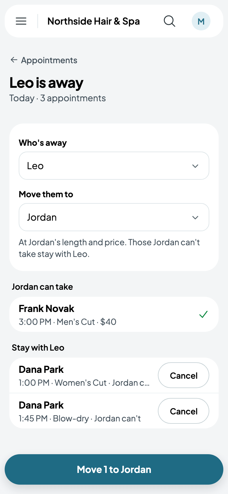 Leo's away: Frank's cut moves to Jordan, Dana's visit stays