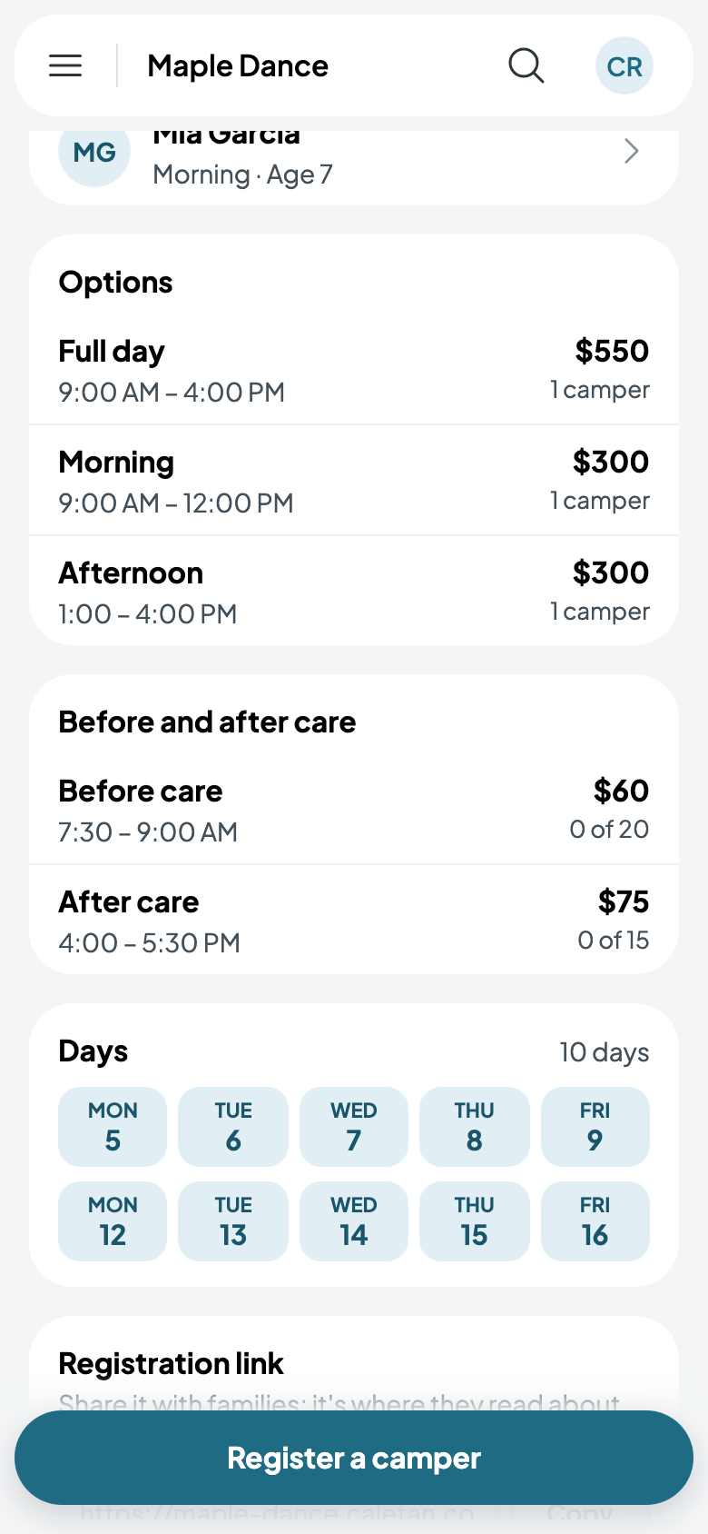 Before care: 0 of 20; after care: 0 of 15