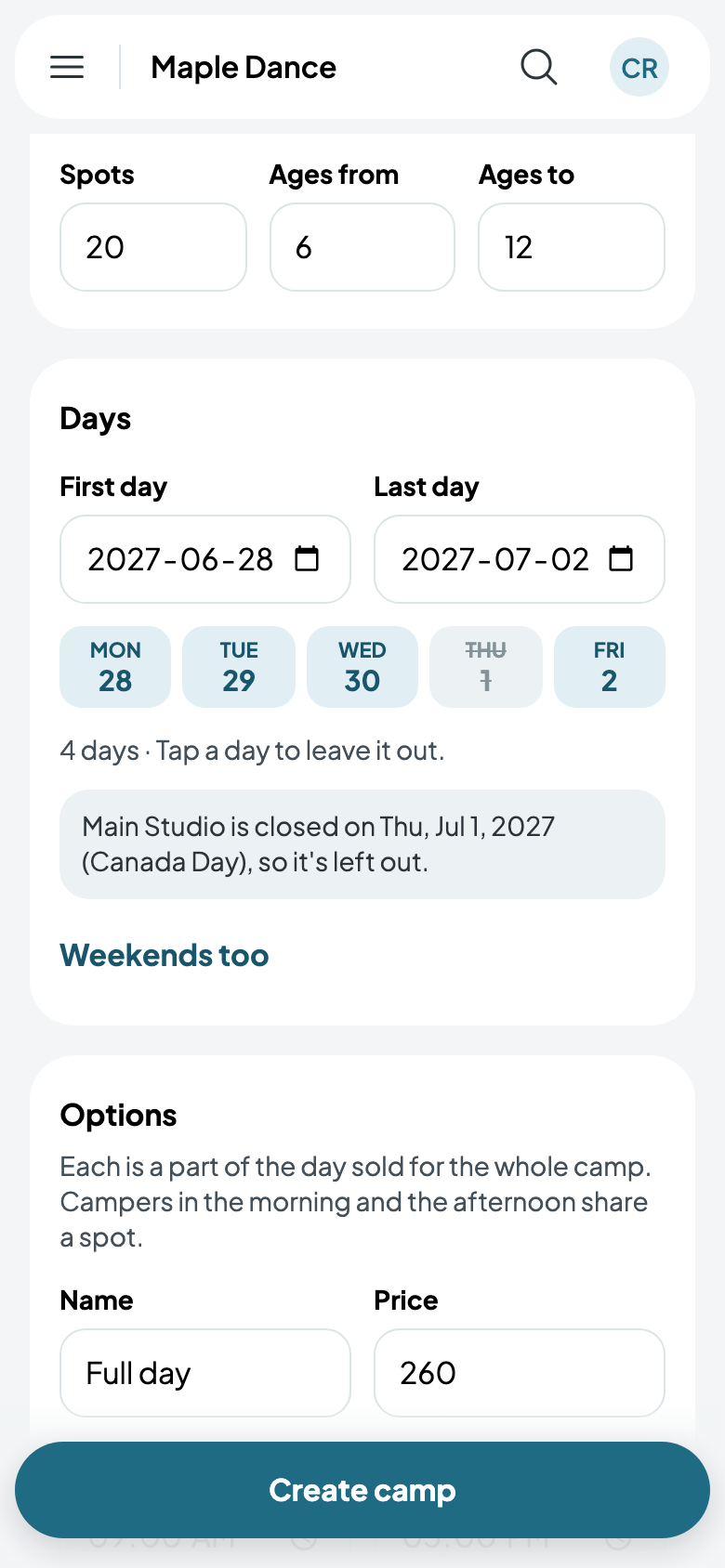 Canada Week, Canada Day left out