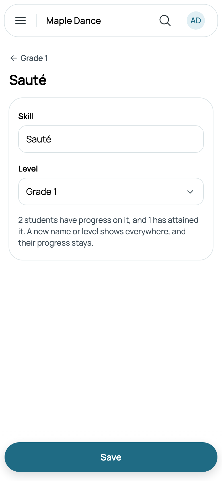 Sauté: who has progress on it