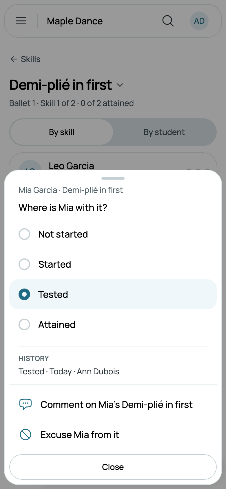 Where is Mia with it?
