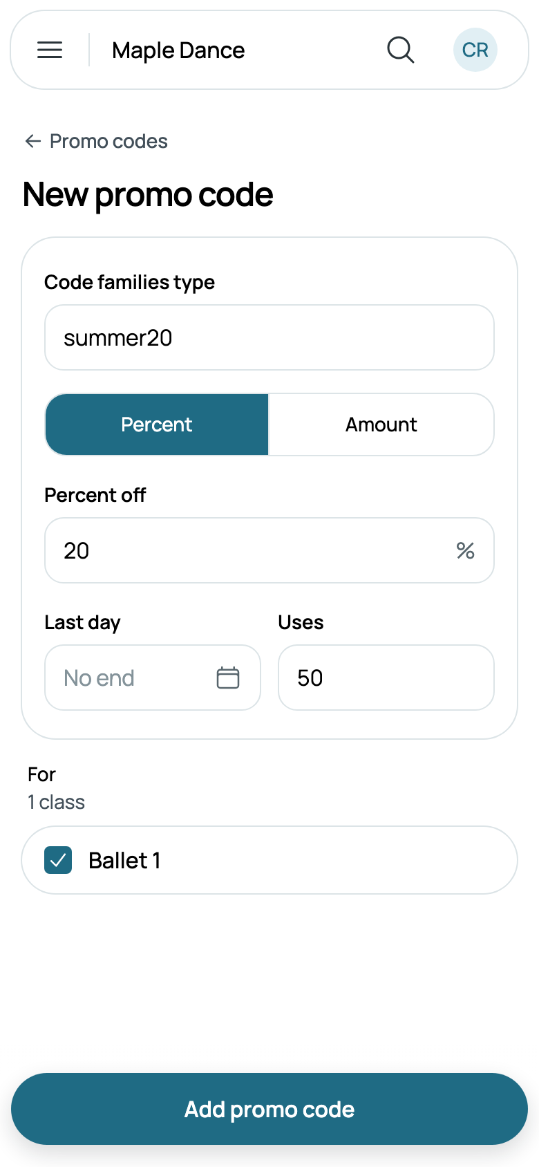 SUMMER20: 20% off Ballet 1, 50 uses