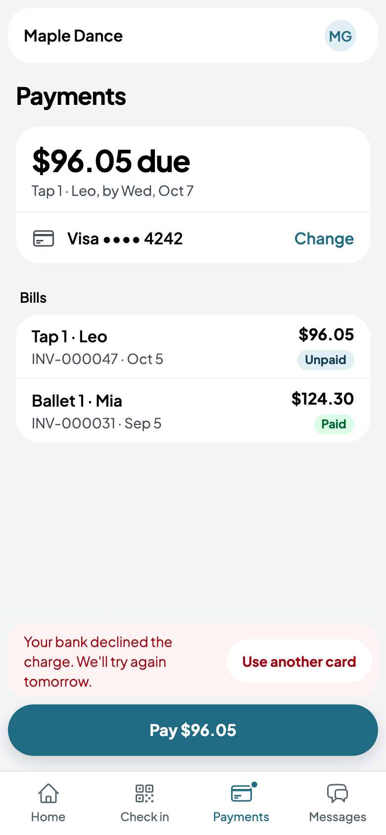 Declined, to be tried again tomorrow