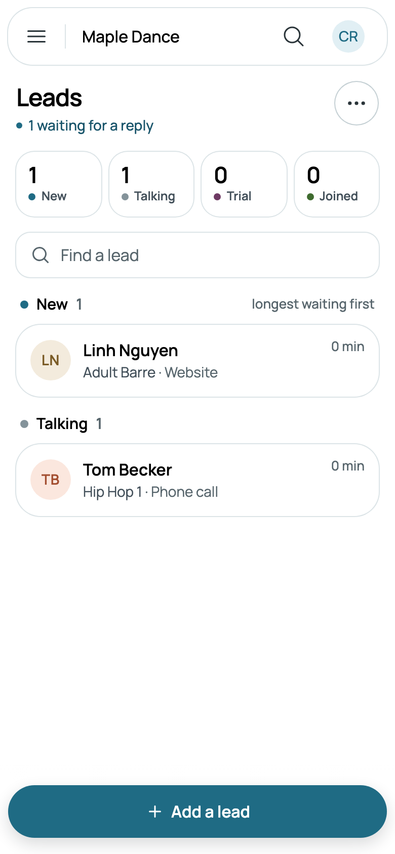 Linh asked on the website; Tom phoned about Hip Hop 1