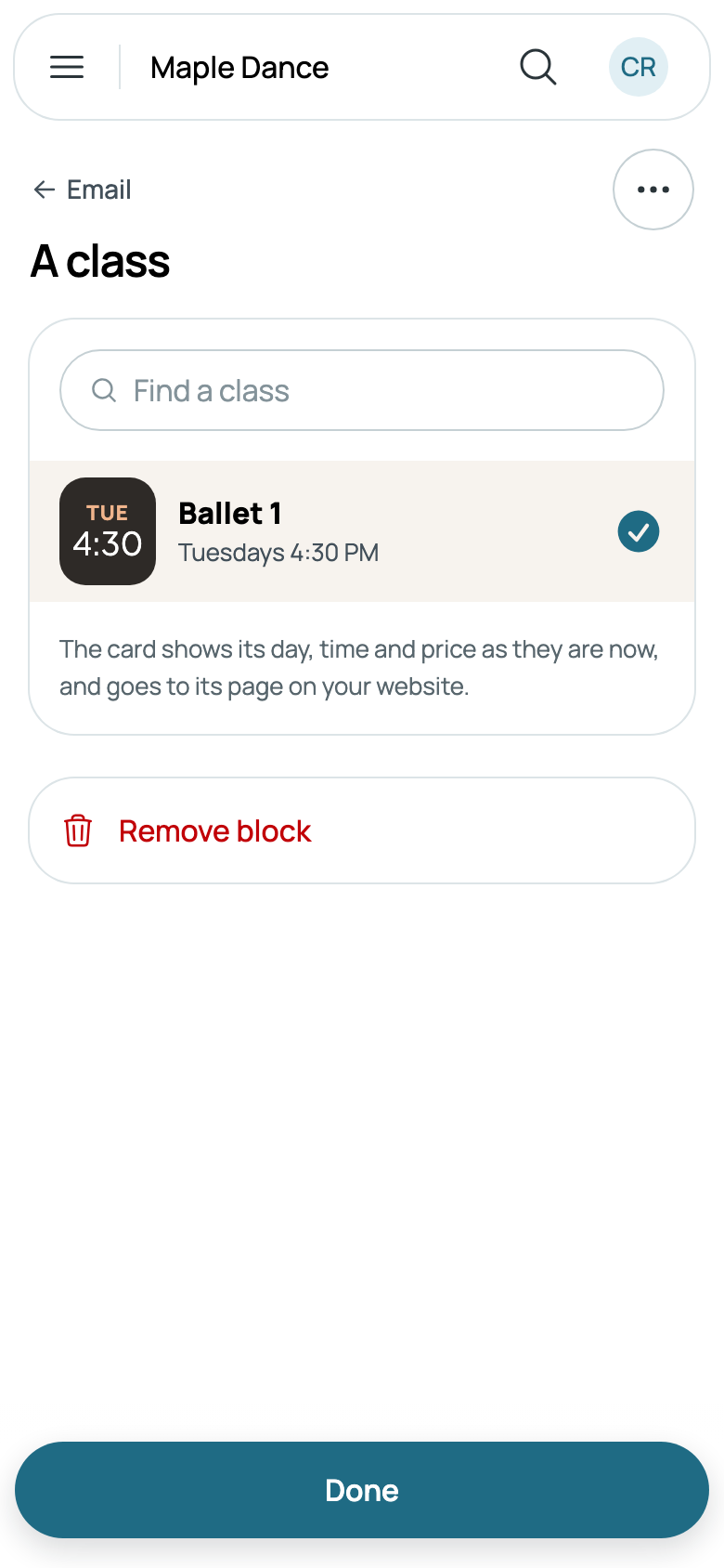 Ballet 1, as its card