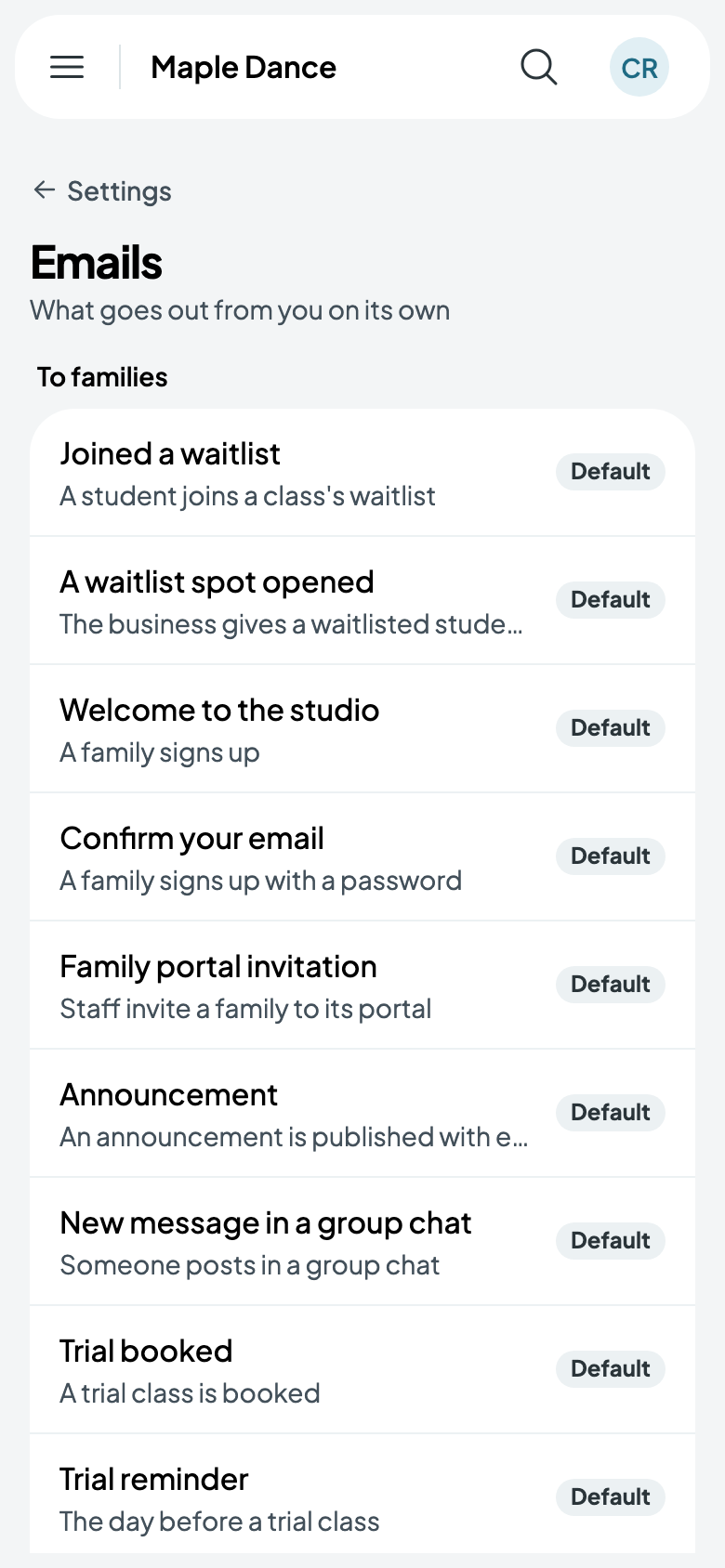 Emails: what goes out from you on its own