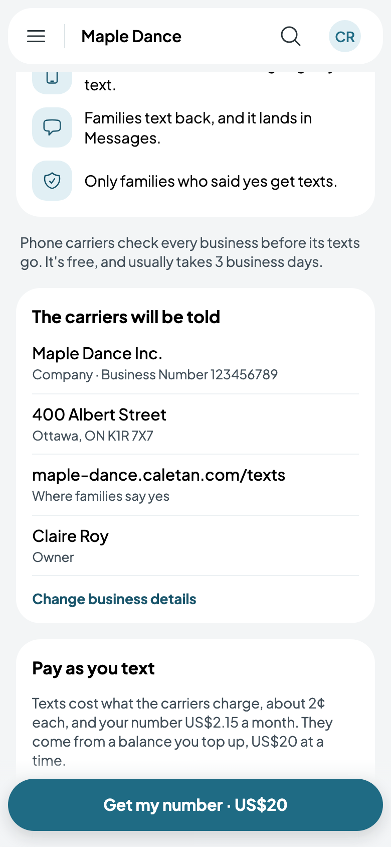 What the carriers will be told, and paying as you text