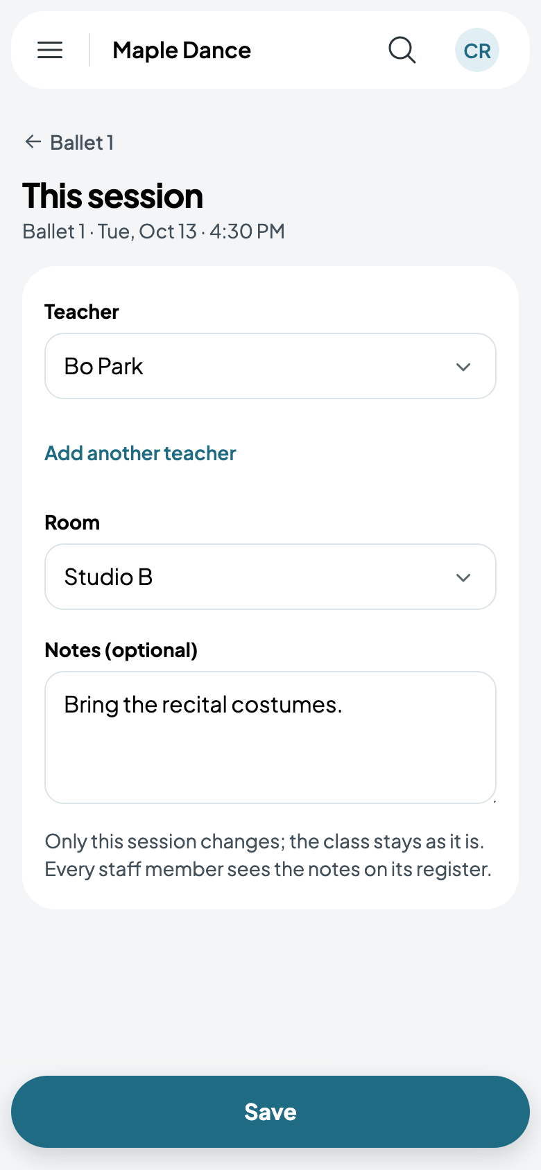 Bo Park covers next Tuesday's Ballet 1, in Studio B