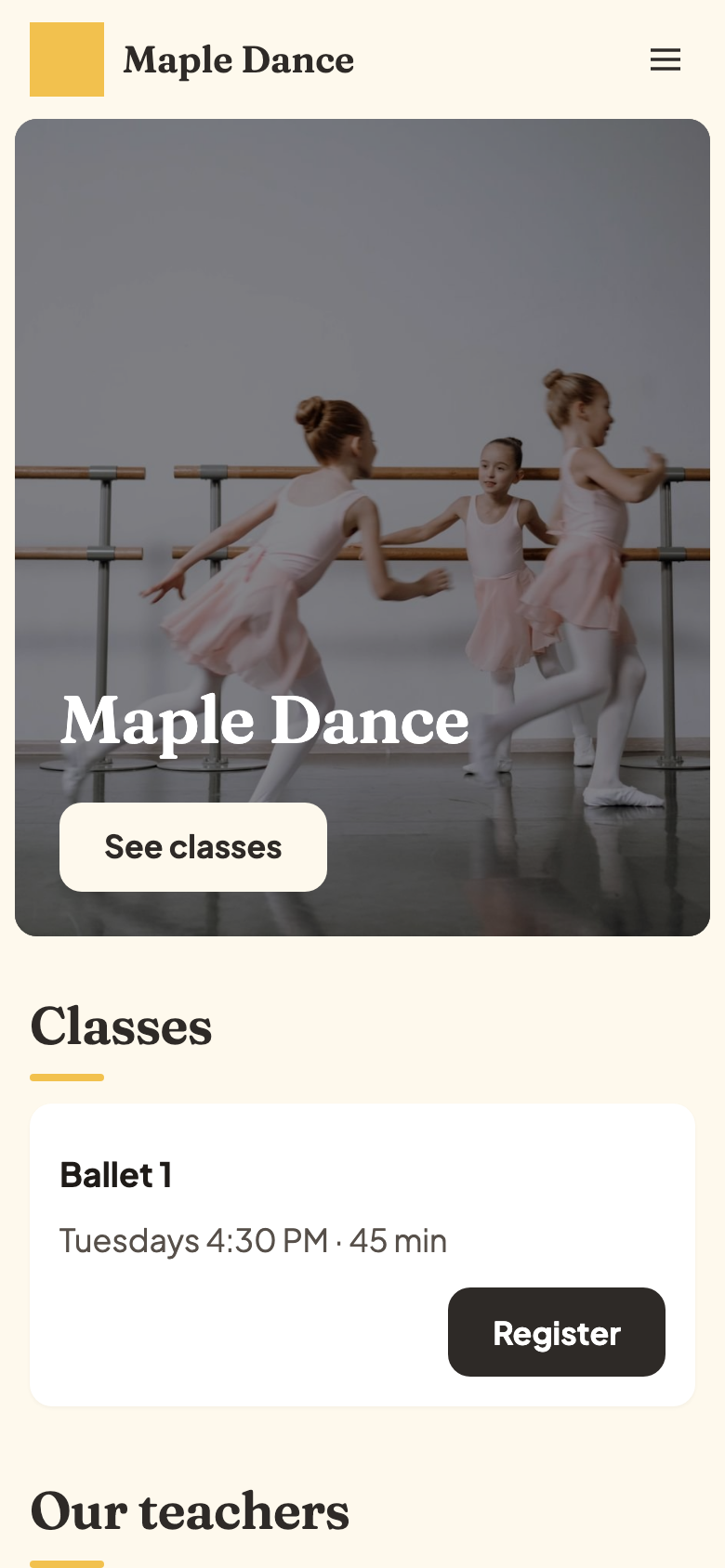Maple Dance, in its own look
