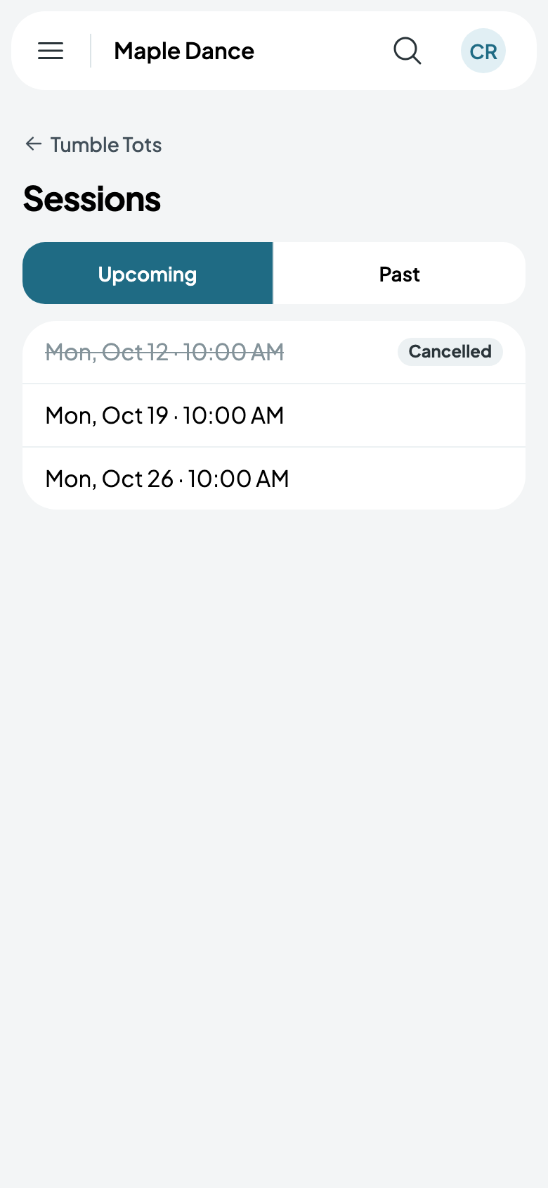 Tumble Tots on Thanksgiving Monday, cancelled