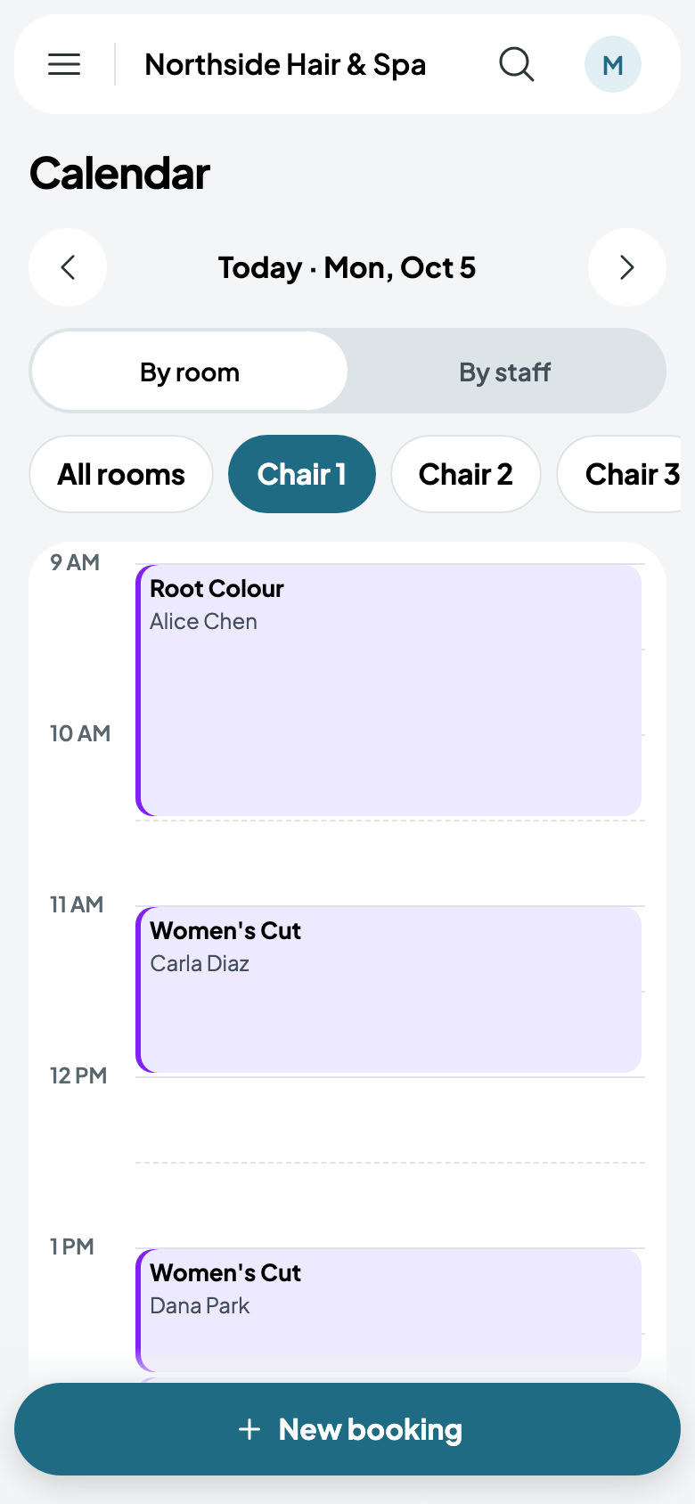Chair 1's day
