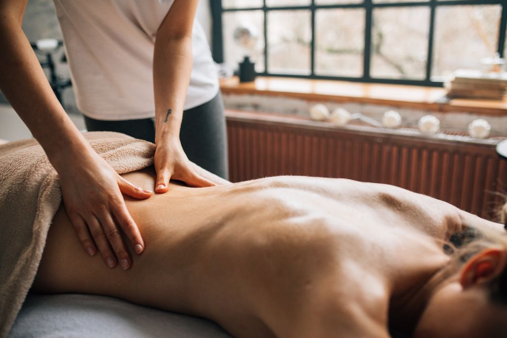 A massage in a quiet room