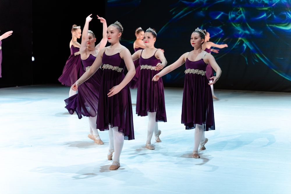 Young dancers performing on stage