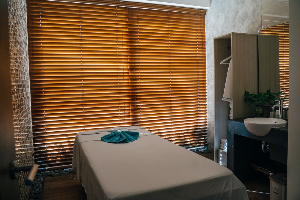 A quiet treatment room ready for the next client